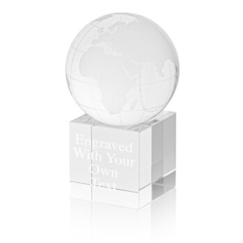 Personalised Glass Globe Paperweight