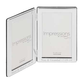 4 x 6 Silver Plated Double Frame