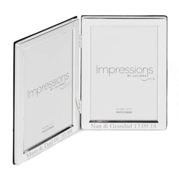5 x 7 Silver Plated Double Frame