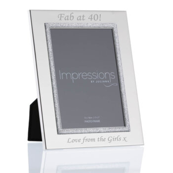 5 x 7 Silver plated glitter frame