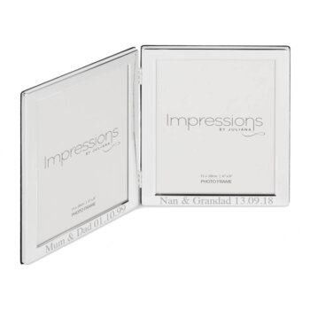 6 x 8 Silver Plated Double Photo Frame