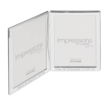 Silver Plated Hinged Double Frame
