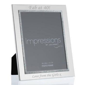 8 x 10 Silver plated glitter frame