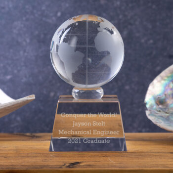 Personalised Globe Optical Trophy