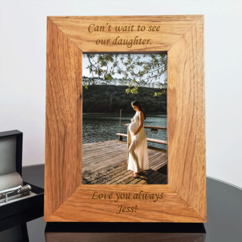 Personalised 7x5 French oak frame sample