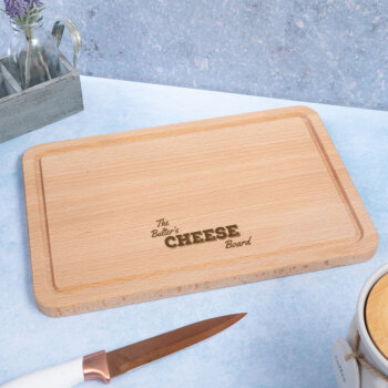 Angled Rectangular Beech Wood Cheese Board