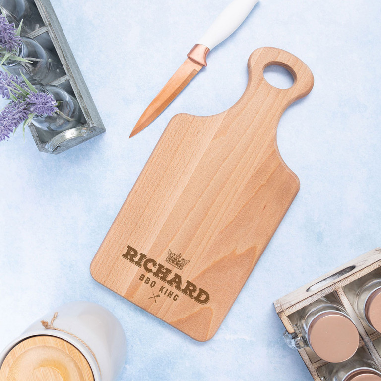 Personalised Paddle BBQ King Chopping Board