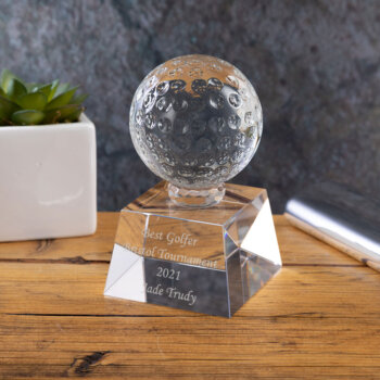 Personalised Golf Ball Optical Trophy/Award