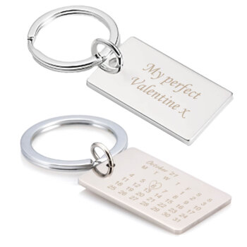 Personalised Calendar / Special date stainless steel keyring