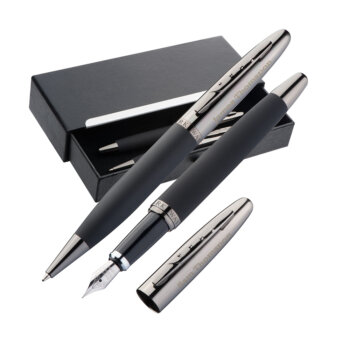 Personalised Mark Twain Gun Metal Pen Set