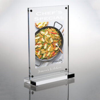 Personalised 5"x7" Top and Bottom Title Acrylic Sign or Photo Holder Frame