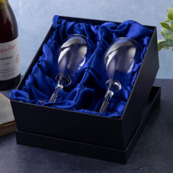Double Satin lined wine glass gift box