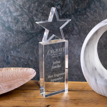 Personalised Star Tower Award/Trophy with Logo