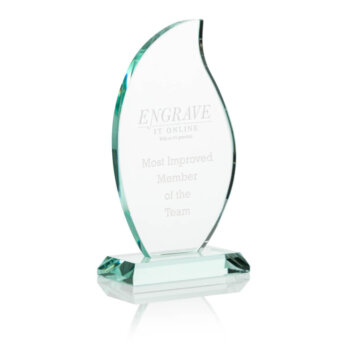 Personalised Flame Designed Trophy/Award with Logo