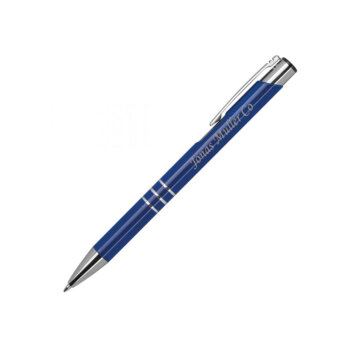 Personalised Blue Ball point retractable pen